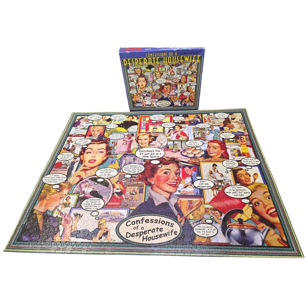 White Mountain Puzzle Confessions Desperate Housewife 1000 Pc MISSING 1 PIECE